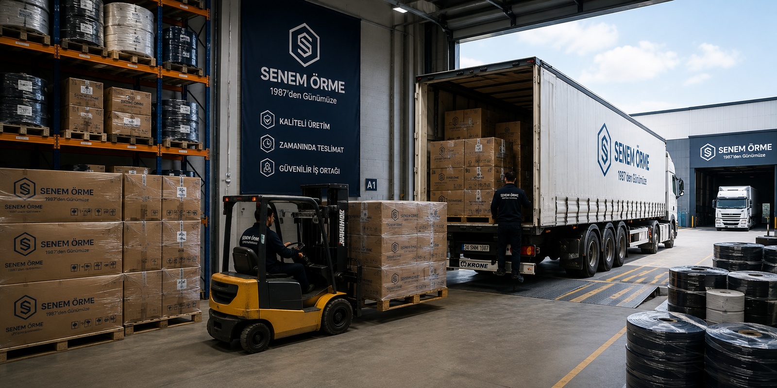 Senem Örme depolama paketleme ve sevkiyat operasyonu